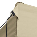 NNEVL Foldable Tent with 3 Walls 3x4.5 m Cream