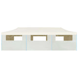 NNEVL Folding Pop-up Party Tent with 8 Sidewalls 3x9 m Cream