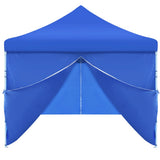 NNEVL Folding Pop-up Party Tent with 8 Sidewalls 3x9 m Blue