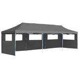 NNEVL Folding Pop-up Party Tent with 5 Sidewalls 3x9 m Anthracite