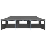 NNEVL Folding Pop-up Party Tent with 5 Sidewalls 3x9 m Anthracite