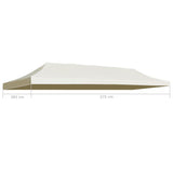 NNEVL Party Tent Roof 3x6 m Cream