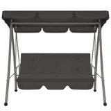 NNEVL Outdoor Swing Bench with Canopy Anthracite 192x118x175 cm Steel