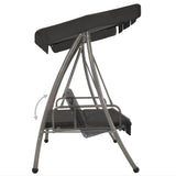 NNEVL Outdoor Swing Bench with Canopy Anthracite 192x118x175 cm Steel