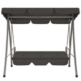 NNEVL Outdoor Swing Bench with Canopy Anthracite 192x118x175 cm Steel