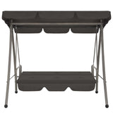 NNEVL Outdoor Swing Bench with Canopy Anthracite 192x118x175 cm Steel