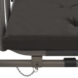 NNEVL Outdoor Swing Bench with Canopy Anthracite 192x118x175 cm Steel