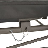 NNEVL Outdoor Convertible Swing Bench with Canopy Anthracite 220x160x240 cm Steel