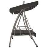 NNEVL Outdoor Convertible Swing Bench with Canopy Anthracite 198x120x205 cm Steel