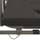 NNEVL Outdoor Convertible Swing Bench with Canopy Anthracite 198x120x205 cm Steel