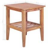 NNEVL Coffee Table 40x40x50 cm Square Solid Teak