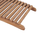 NNEVL Folding Sun Lounger Solid Teak Wood