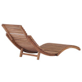 NNEVL Folding Sun Lounger Solid Teak Wood