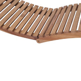 NNEVL Folding Sun Lounger Solid Teak Wood