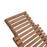 NNEVL Folding Sun Lounger Solid Teak Wood