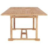 NNEVL Extending Garden Table 150-200x100x75 cm Solid Teak Wood
