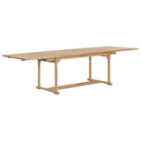 NNEVL Extending Garden Table 180-280x100x75 cm Solid Teak Wood