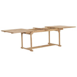 NNEVL Extending Garden Table 180-280x100x75 cm Solid Teak Wood