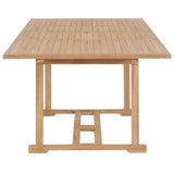 NNEVL Extending Garden Table 180-280x100x75 cm Solid Teak Wood