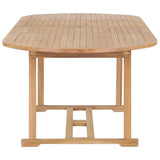 NNEVL Extending Garden Table 180-280x100x75cm Solid Teak Wood Oval