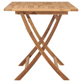 NNEVL Folding Garden Table 120x70x75 cm Solid Teak Wood