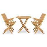NNEVL 5 Piece Outdoor Dining Set Solid Teak Wood