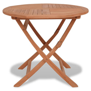 NNEVL Folding Garden Table 85x76 cm Solid Teak Wood