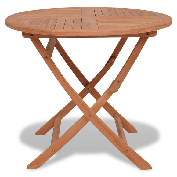 NNEVL Folding Garden Table 85x76 cm Solid Teak Wood