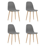 NNEVL Dining Chairs 4 pcs Light Grey Fabric