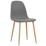 NNEVL Dining Chairs 4 pcs Light Grey Fabric
