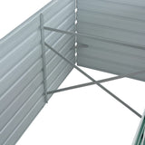 NNEVL Garden Raised Bed Galvanised Steel 240x80x45 cm Green