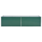 NNEVL Garden Raised Bed Galvanised Steel 320x80x77 cm Green