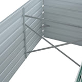 NNEVL Garden Raised Bed Galvanised Steel 320x80x77 cm Green