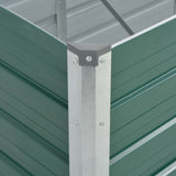 NNEVL Garden Raised Bed Galvanised Steel 320x80x77 cm Green