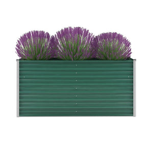NNEVL Garden Raised Bed Galvanised Steel 160x40x77 cm Green