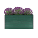 NNEVL Garden Raised Bed Galvanised Steel 160x40x77 cm Green