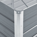 NNEVL Garden Raised Bed Galvanised Steel 100x40x77 cm Grey
