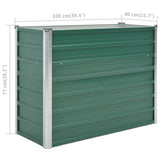 NNEVL Garden Raised Bed Galvanised Steel 100x40x77 cm Green