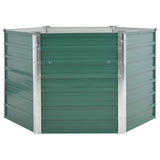 NNEVL Garden Raised Bed Galvanised Steel 129x129x77 cm Green
