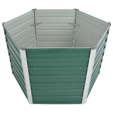 NNEVL Garden Raised Bed Galvanised Steel 129x129x77 cm Green