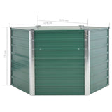 NNEVL Garden Raised Bed Galvanised Steel 129x129x77 cm Green