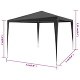 NNEVL Party Tent 3x3 m PE Anthracite