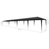 NNEVL Party Tent 3x12 m PE Anthracite