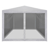 NNEVL Party Tent with 4 Mesh Sidewalls 4x3 m