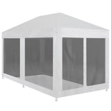 NNEVL Party Tent with 6 Mesh Sidewalls 6x3 m
