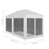 NNEVL Party Tent with 6 Mesh Sidewalls 6x3 m