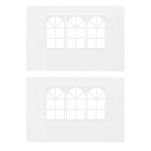 NNEVL Party Tent Sidewall 2 pcs with Window PE White