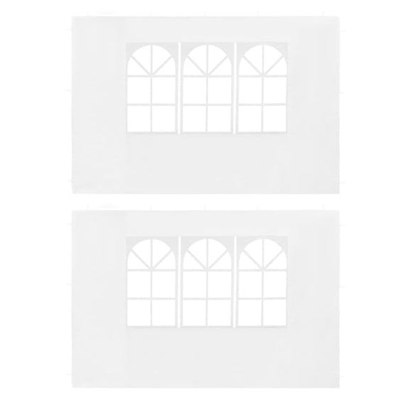 NNEVL Party Tent Sidewall 2 pcs with Window PE White