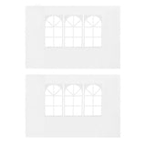 NNEVL Party Tent Sidewall 2 pcs with Window PE White
