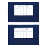 NNEVL Party Tent Sidewall 2 pcs with Window PE Blue